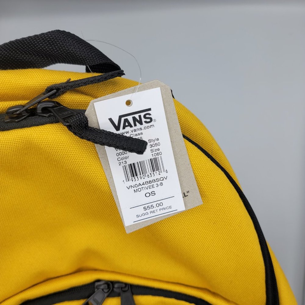 Vans Motivee 3-B Large Laptop Backpack - Yellow - Picture 5 of 6